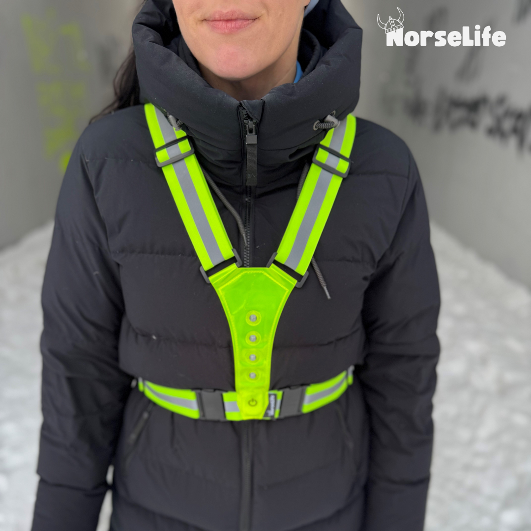 Norselife-heijastinliivi LED-valolla - valitse väri
