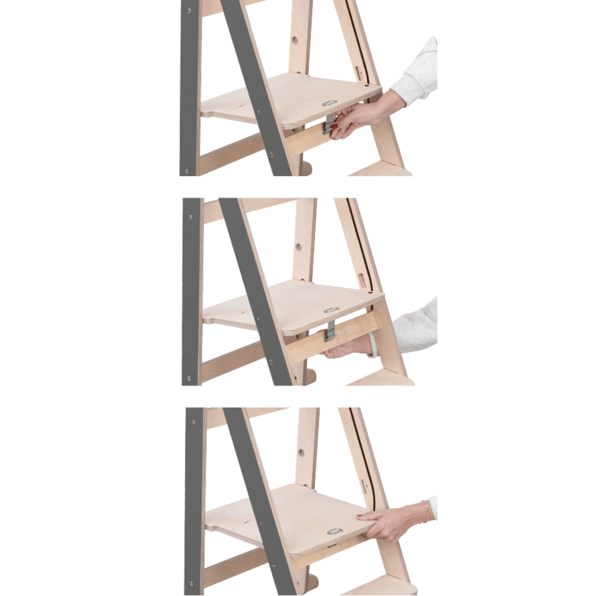 Tower Fold – joustava, kokoontaitettava keittiöapuväline, harmaa