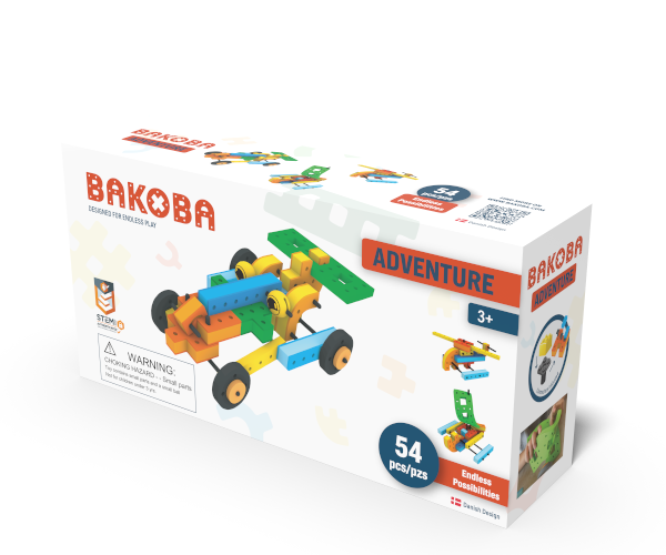 BAKOBA Adventurer - pehmeästä vaahtomuovista tehty rakennussarja (54 osaa)