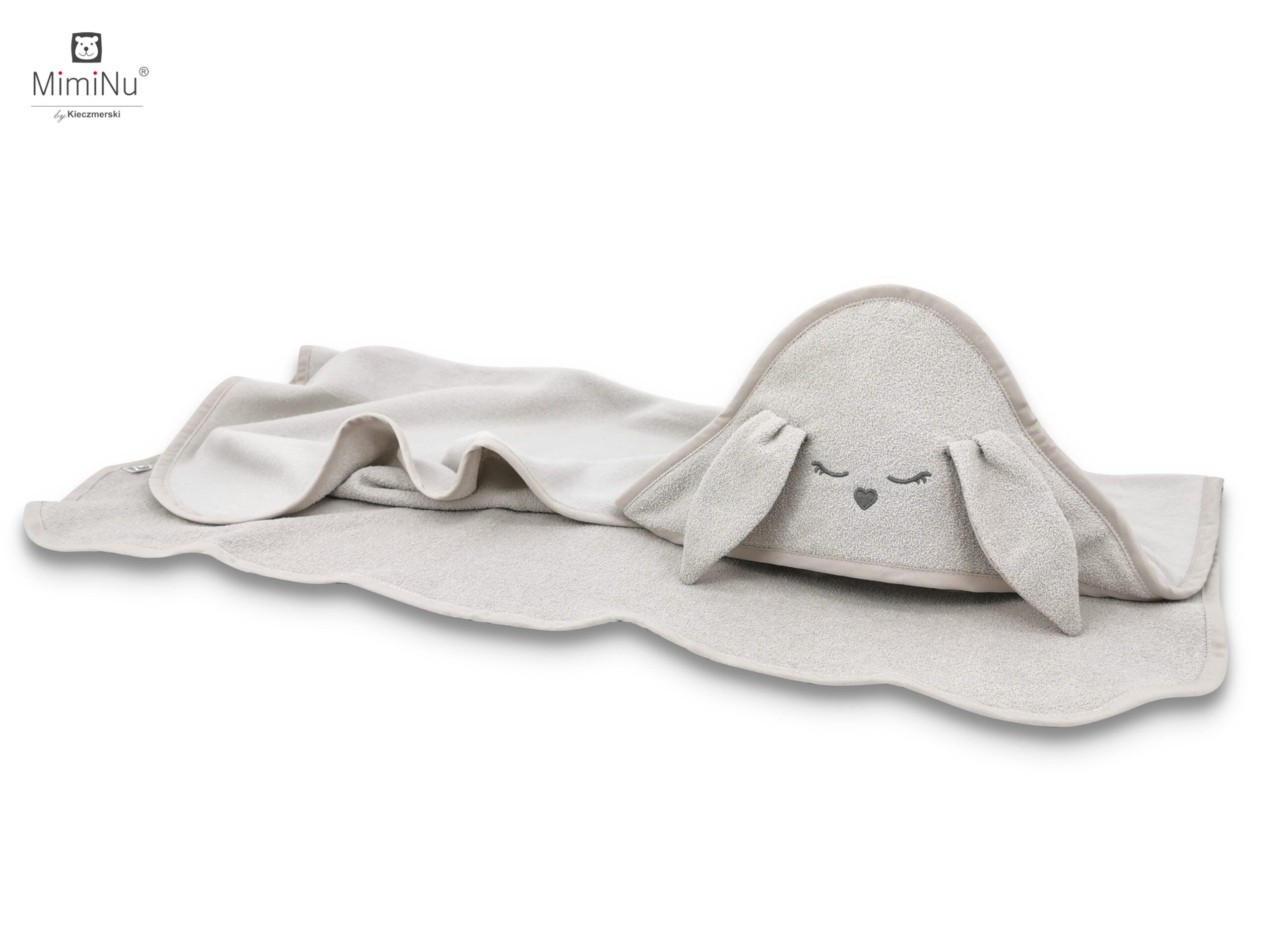 MimiNu-kylpypyyhe hupulla – pupu, beige