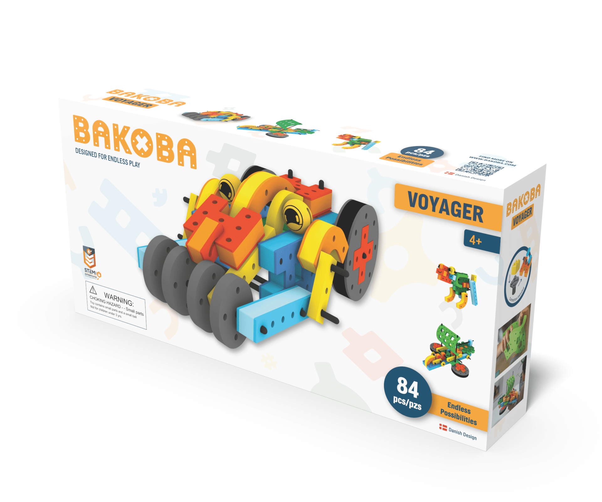 BAKOBA Voyager - pehmeästä vaahtomuovista tehty rakennussarja (84 osaa)