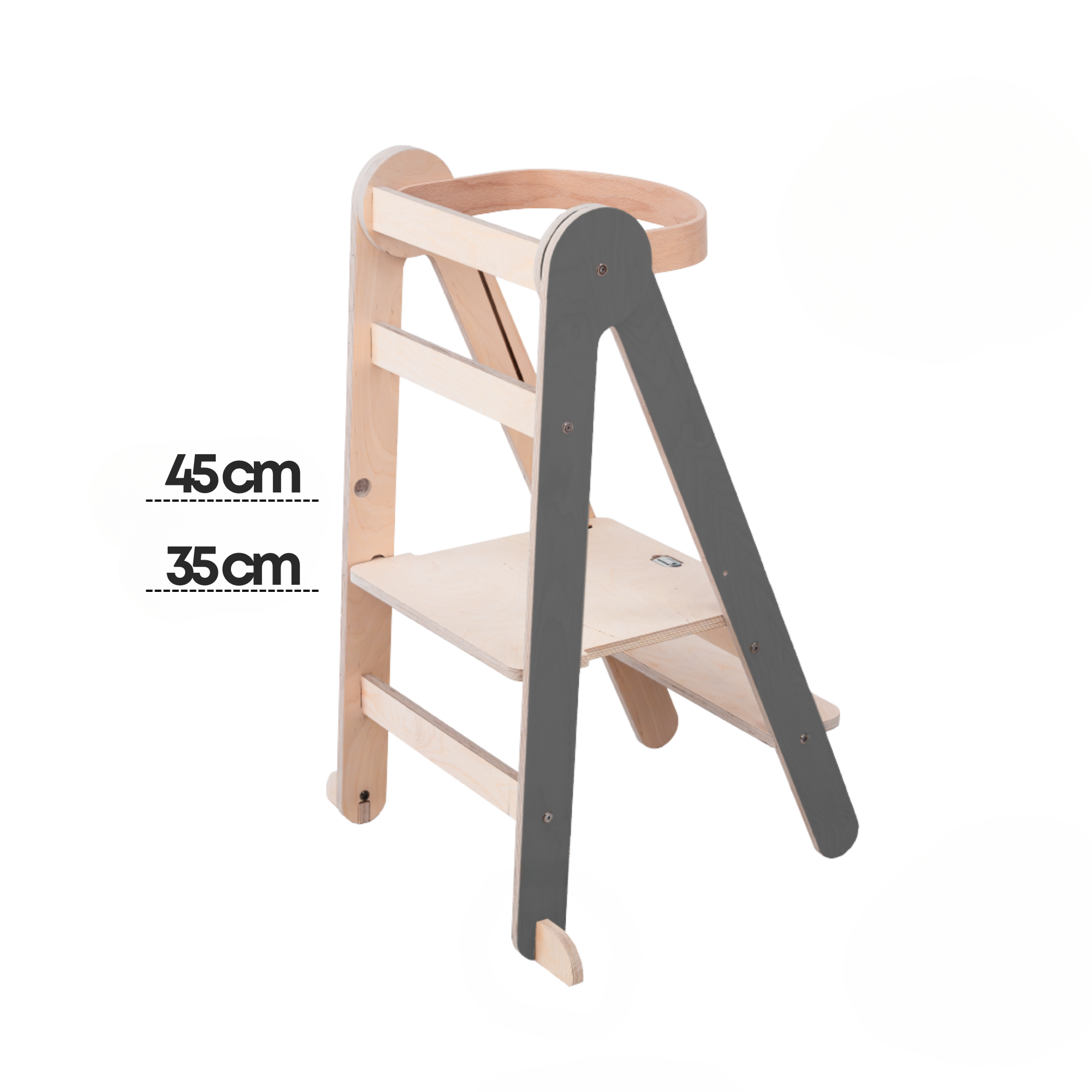 Tower Fold – joustava, kokoontaitettava keittiöapuväline, harmaa