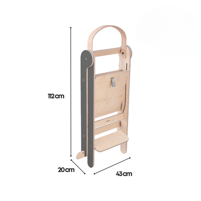 Tower Fold – joustava, kokoontaitettava keittiöapuväline, harmaa