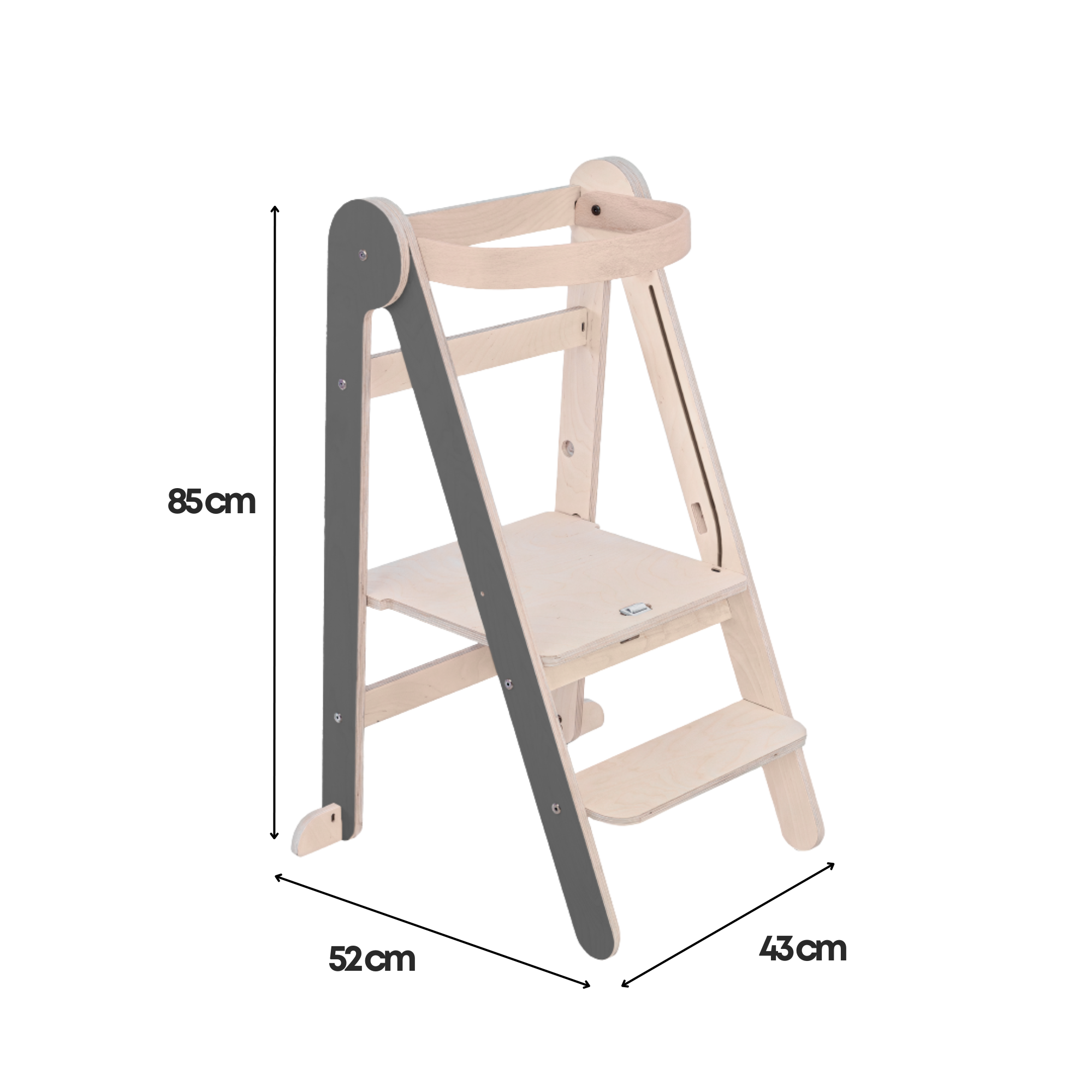 Tower Fold – joustava, kokoontaitettava keittiöapuväline, harmaa