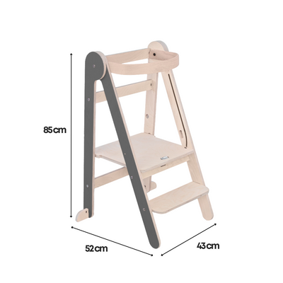 Tower Fold – joustava, kokoontaitettava keittiöapuväline, harmaa