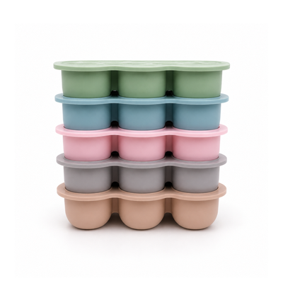 Trollefant pakastusmuotti kannella – 9 x 60 ml (Vaaleanpunainen)