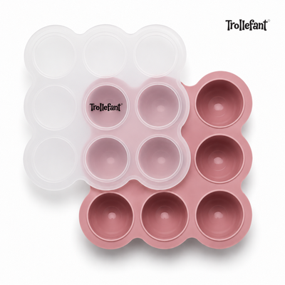 Trollefant pakastusmuotti kannella – 9 x 60 ml (Vaaleanpunainen)