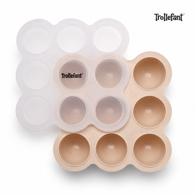 Trollefant pakastusmuotti kannella – 9 x 60 ml (Beige)