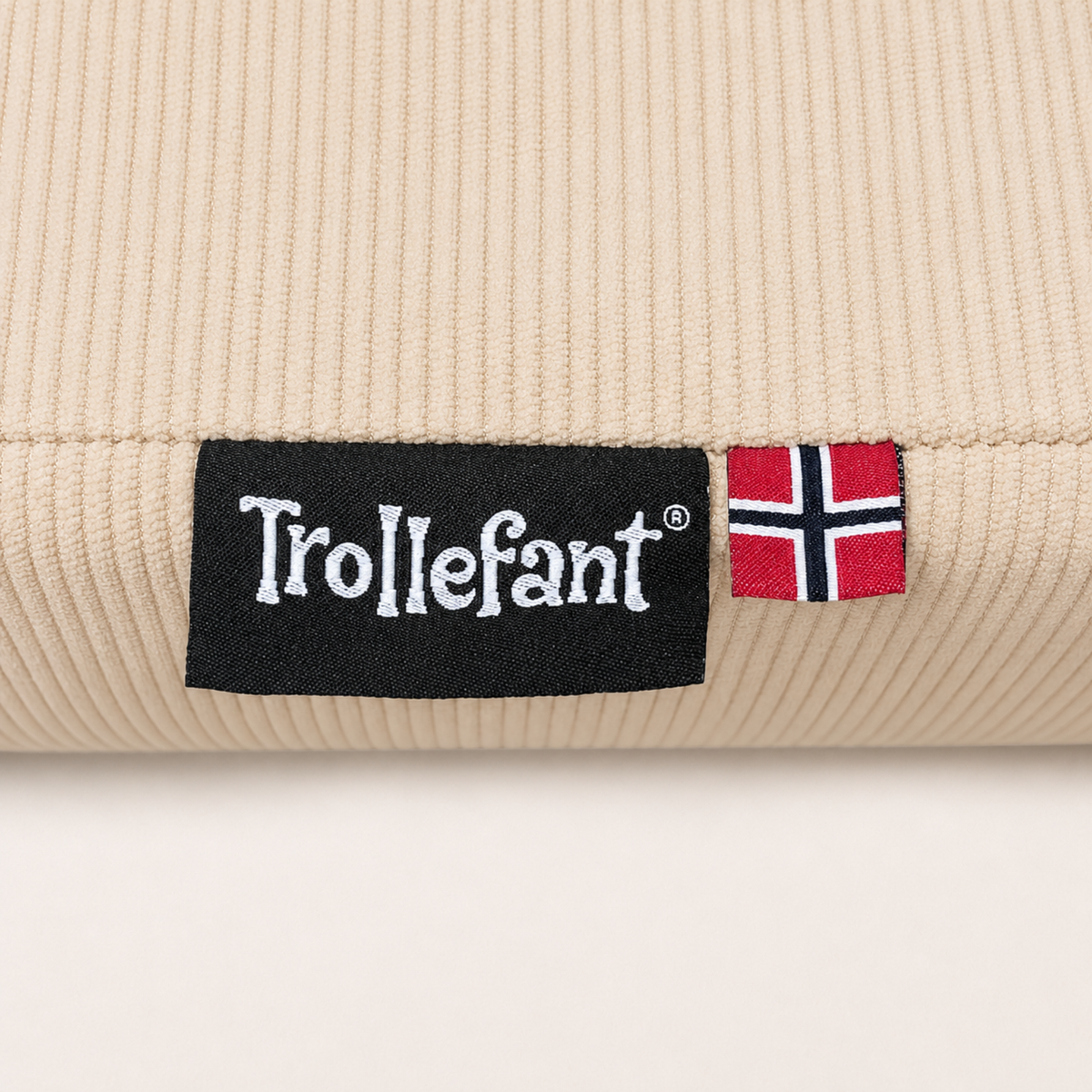 Trollefant vaahtomuovisateenkaari, 3 osaa, vakosametti, beige