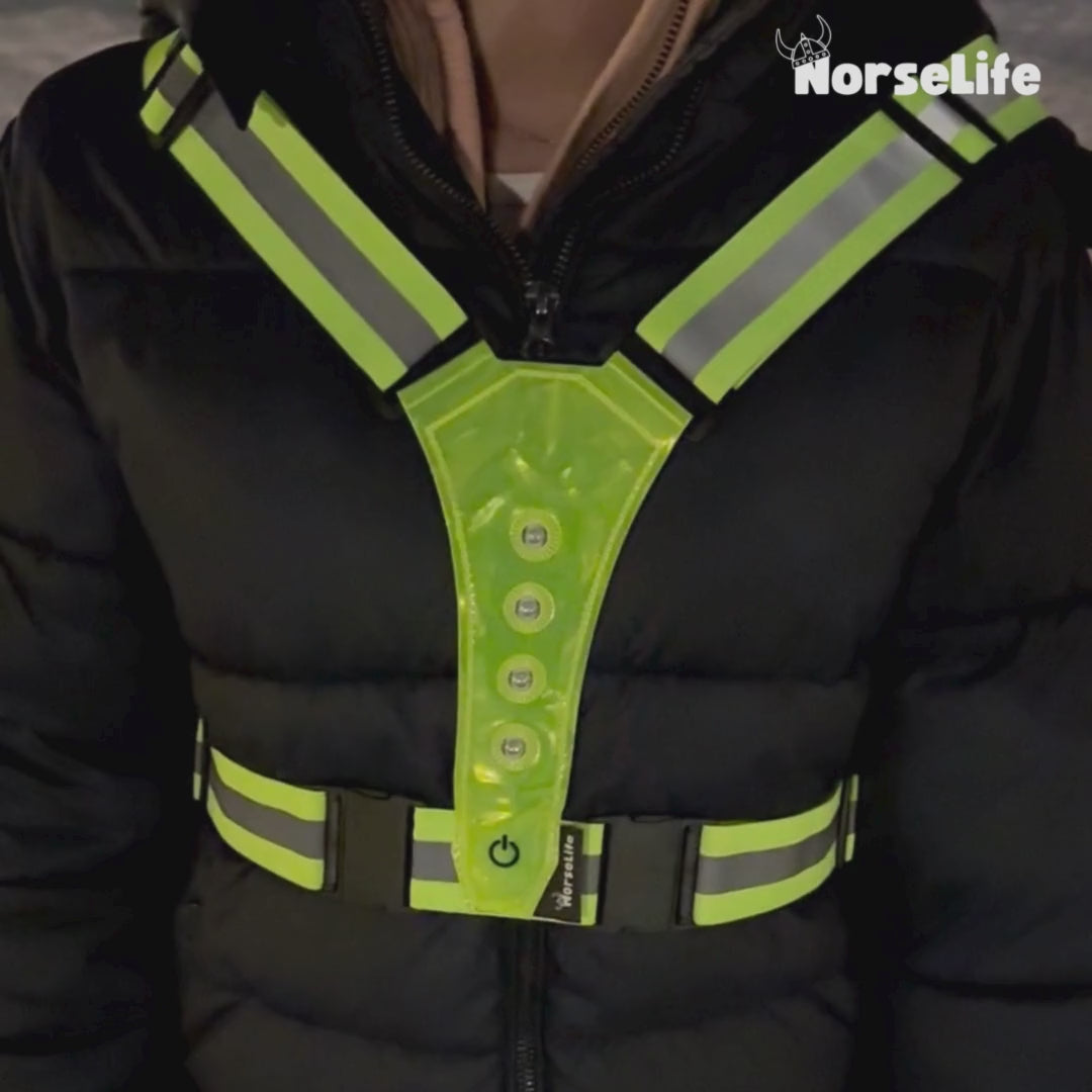 Norselife-heijastinliivi LED-valolla - valitse väri